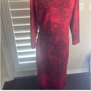 New York and company dress red and black